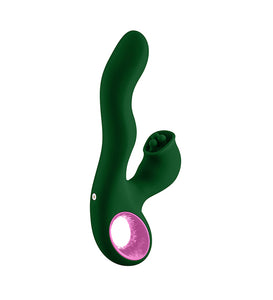 Pallina Triple-Action Rabbit Vibrator - Green