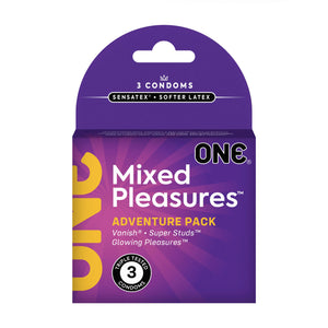 One Mixed Pleasures 3 Count Condoms