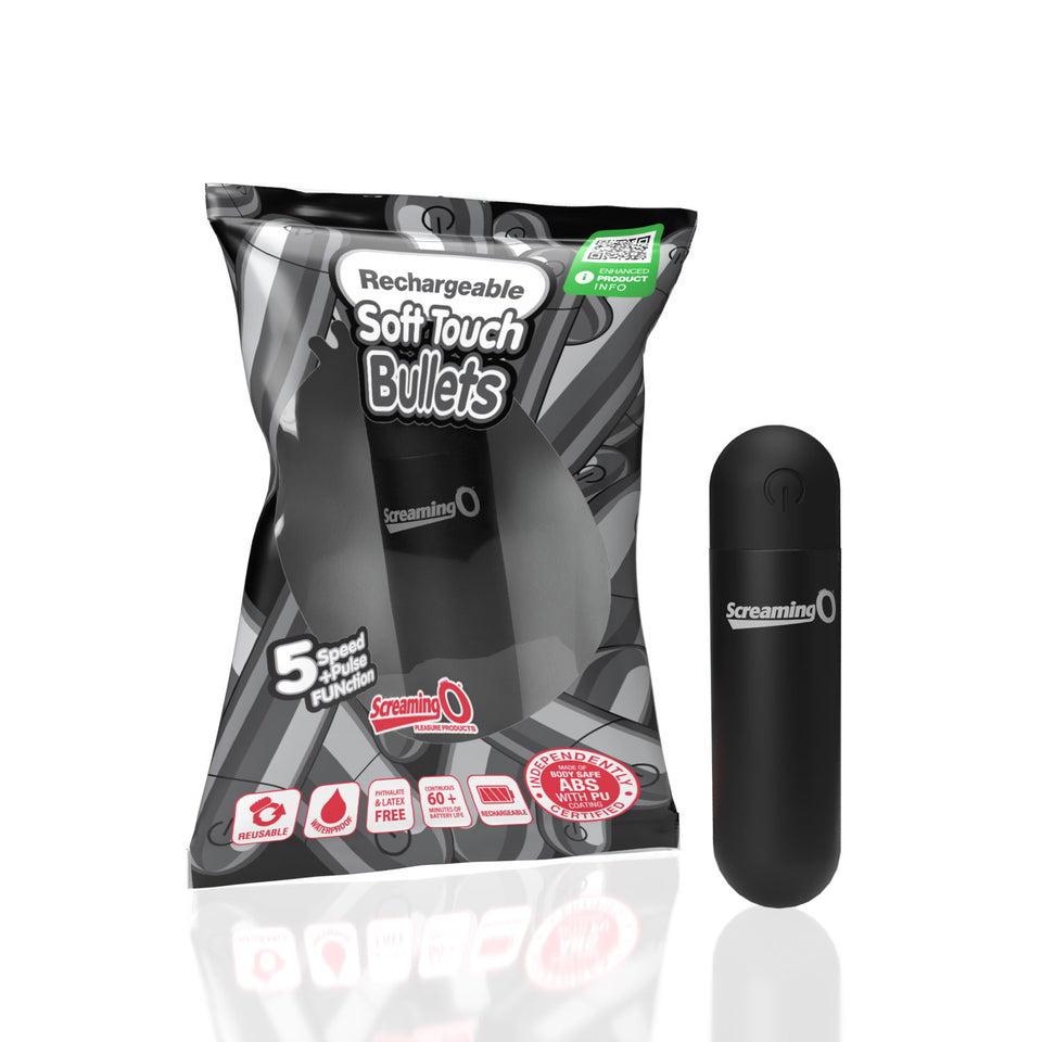 Screaming O Soft Touch Rechargeable Bullet - Black