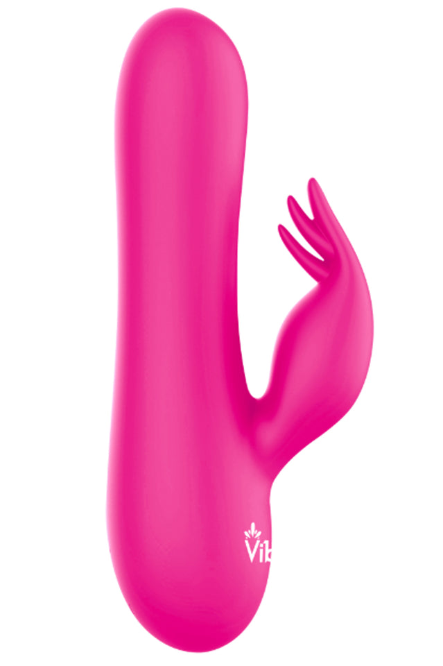 Freyja - Hot Pink - Intense Mini Rabbit Vibe With Triple Tickling Clitoral Stimulator