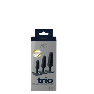 Trio Non-Vibrating Butt Plug Set - Blue