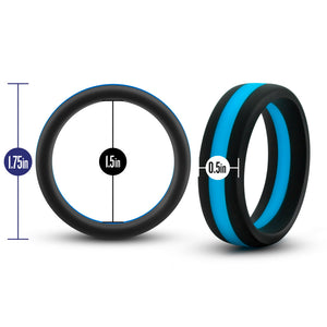 Performance - Silicone Go Pro Cock Ring -  Black-blue-black