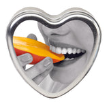 Edible Heart Candle - Mango - 4 Oz.