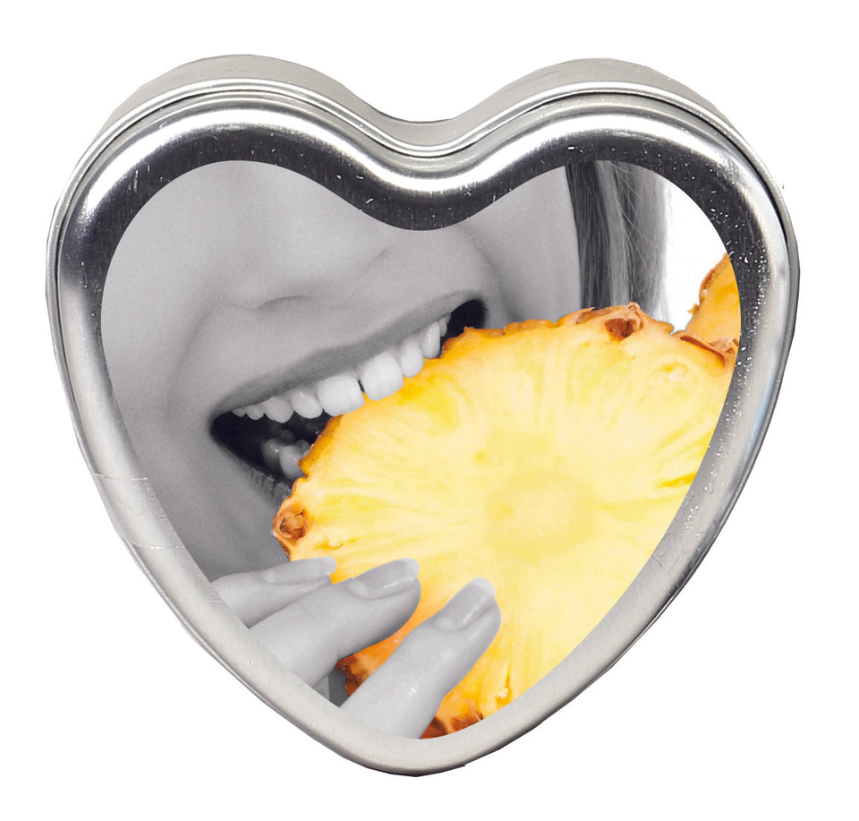 Edible Heart Candle - Pineapple - 4oz