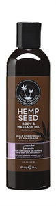 Hemp Seed Massage Oil - 8 Fl. Oz. - Lavender