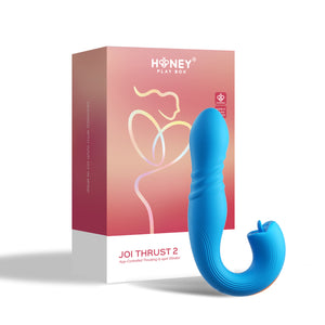 Joi Thrust 2 - App Controlled Thrusting G-Spot Vibrator - Blue