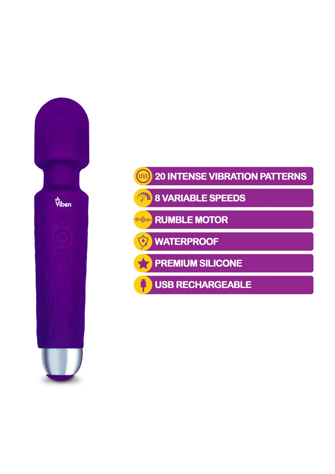 Tempest - Intense Wand Massager - Violet