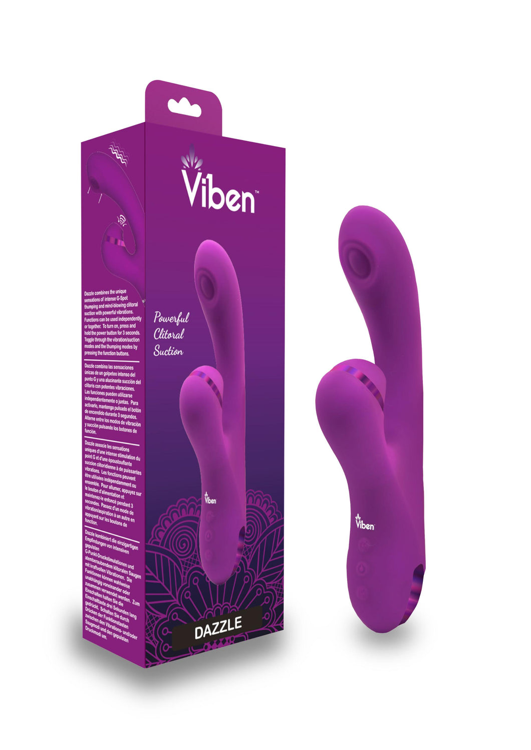 Dazzle - Berry - Rechargeable Thumping and  Suction Rabbit