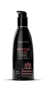 Aqua Birthday Cake Flavored Water Based  Lubricant - 2 Oz